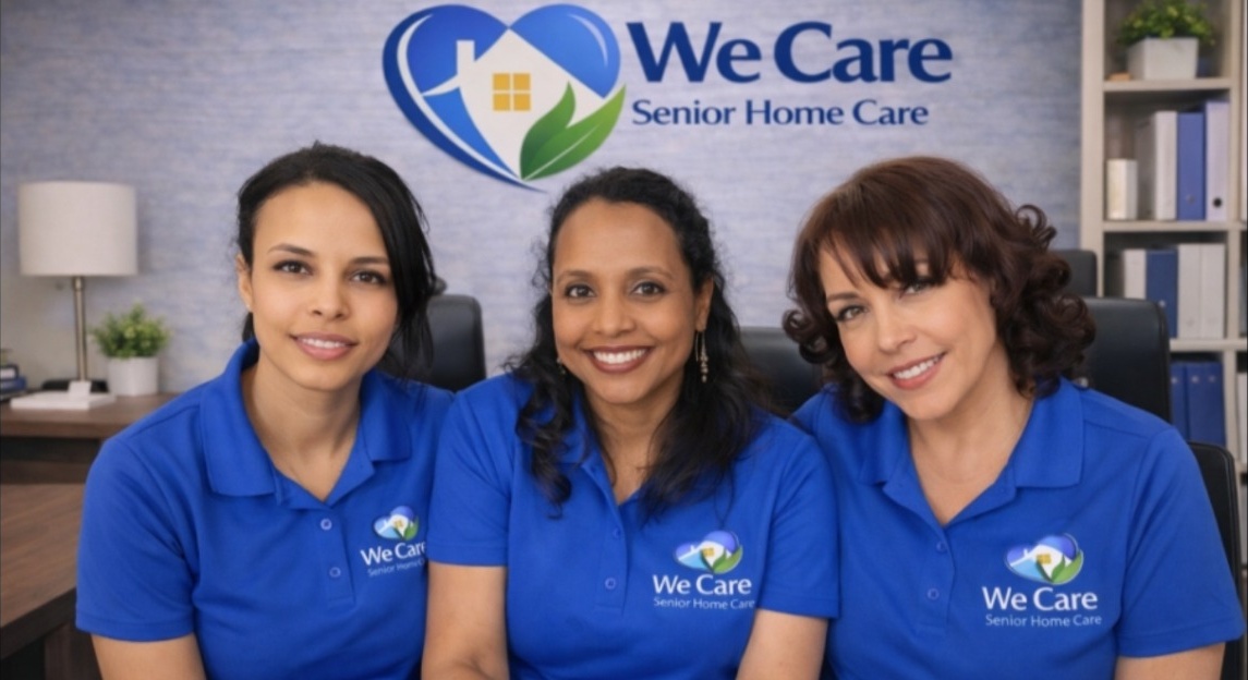 The We Care Senior Home Care team at their Gwinnett County office